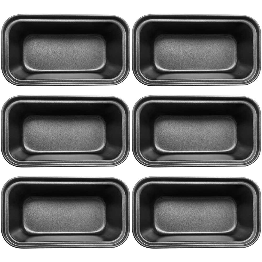 6 Pcs Nonstick Carbon Steel Baking Bread Pan Mini Loaf Pans Small Banana Brea gallery