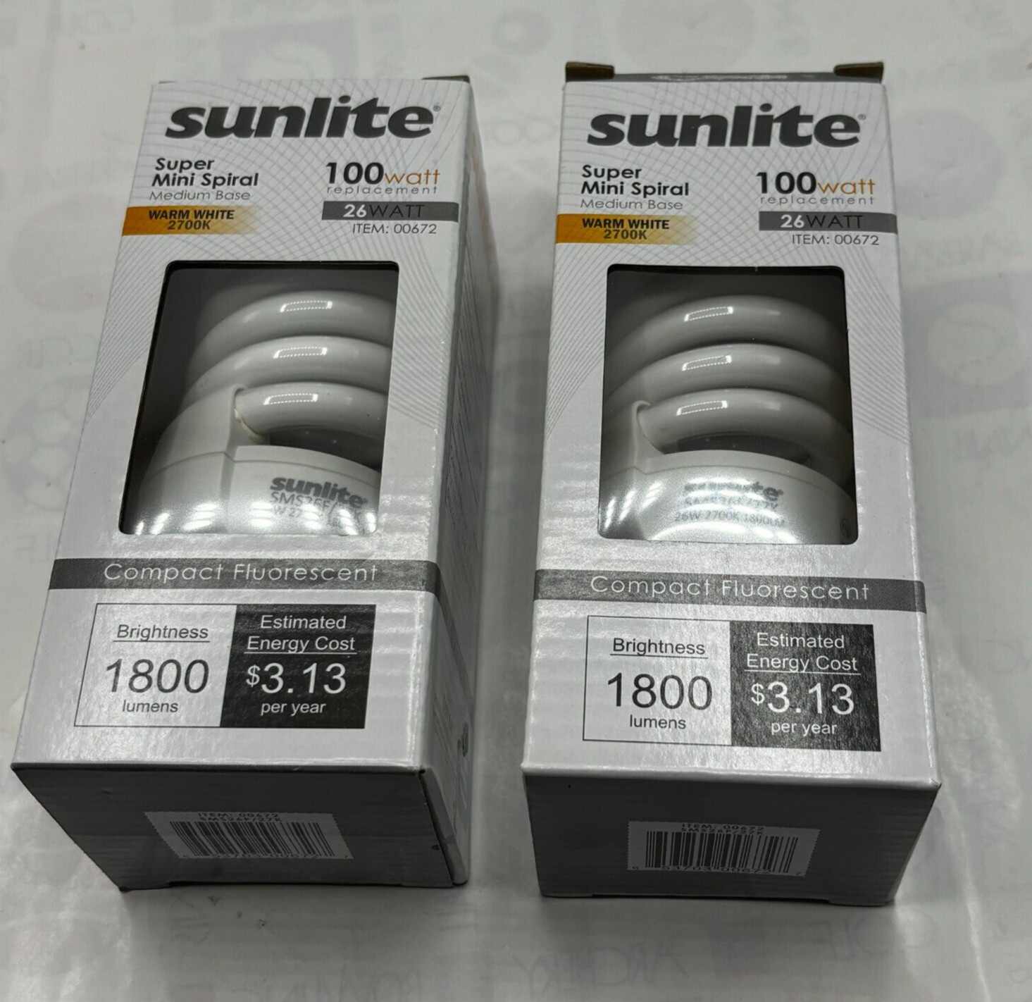 Sunlite SMS26F/27K 26W Super Mini Spiral CFL Light Bulb Warm White LOT OF 2 ⭐ gallery