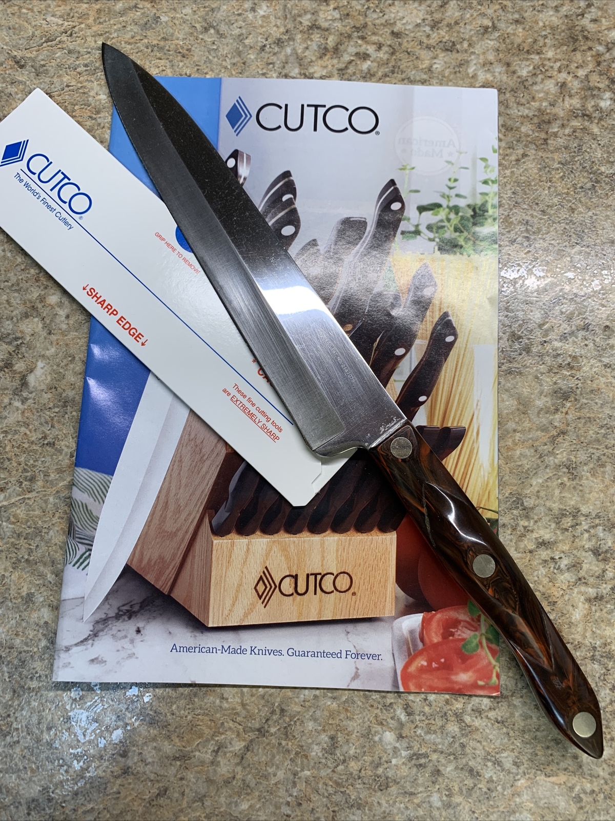 CUTCO 1725 Chef Knife Sharp! Factory Fresh! Classic/Brown/Black/Orng Choose Qty gallery