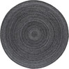 Handmade Charcoal Braided Area Rug - 8' Round, Reversible for High Traffic Areas gallery