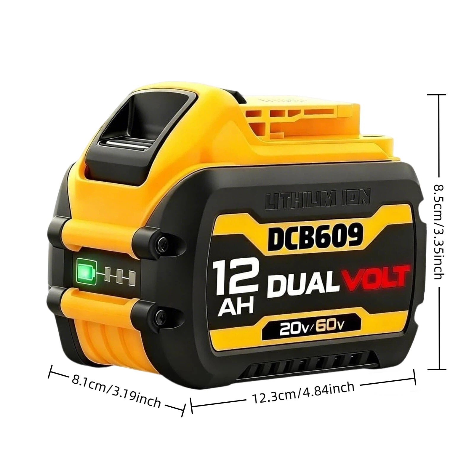 2/4Pack 12.0Ah 20V/60V Max Battery Replacement For Dewalt DCB610 DCB609 gallery