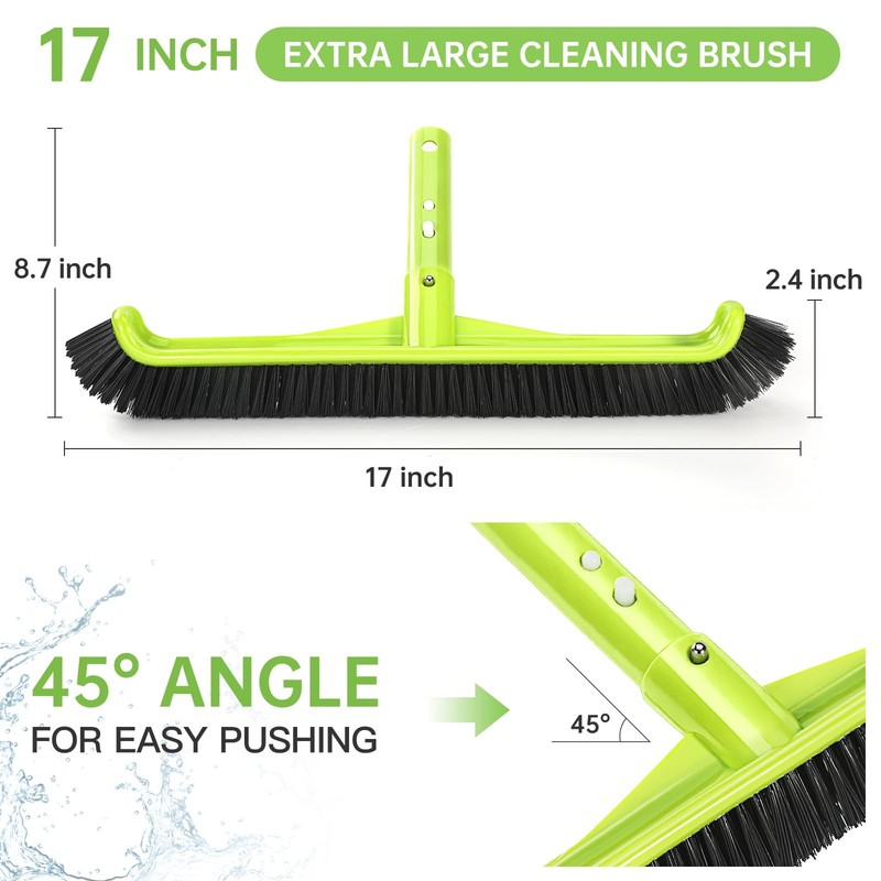 Pool Brush Head, Scrub Brush with Premium Nylon Bristles,Curved Ends High gallery