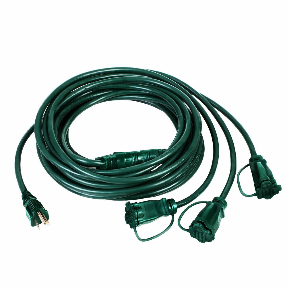 DEWENWILS Outdoor Extension Cord Outlets Plug Weatherproof Max 28ft HSC103B