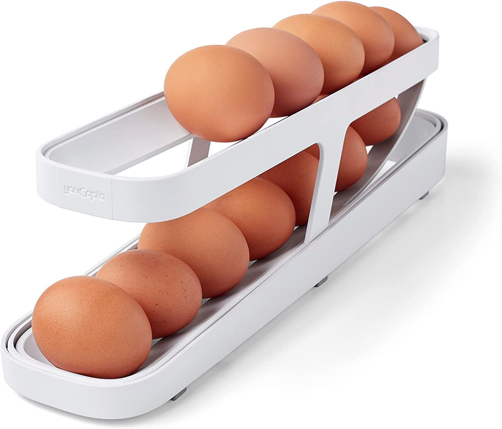 Rolldown Egg Dispenser Space-Saving Rolling Eggs Dispenser And Organizer