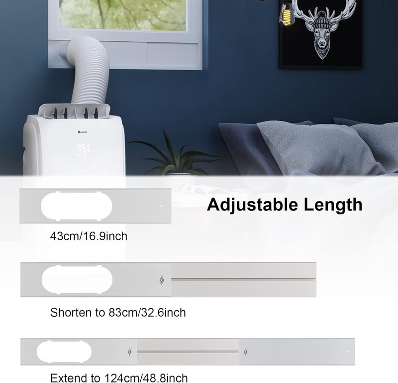 Portable AC Window Vent Kit with 5.9” Exhaust Hose Window Seal Kit for Portable gallery