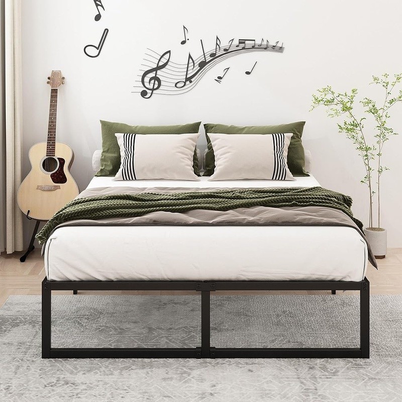 Sturdy Metal Bed Frame Easy Assembly Squeak Resistant Noise Free Support New gallery