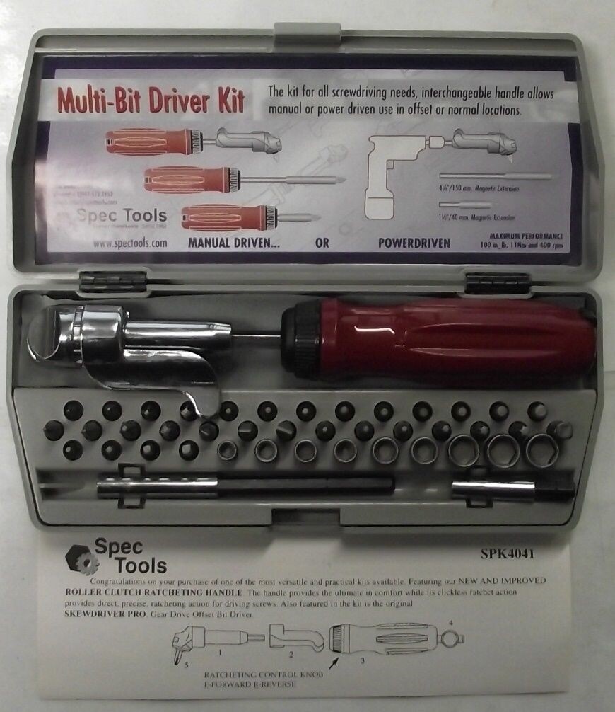 Spec Tools SPK4041 43pc Ratcheting Screwdriver & Bit Set gallery