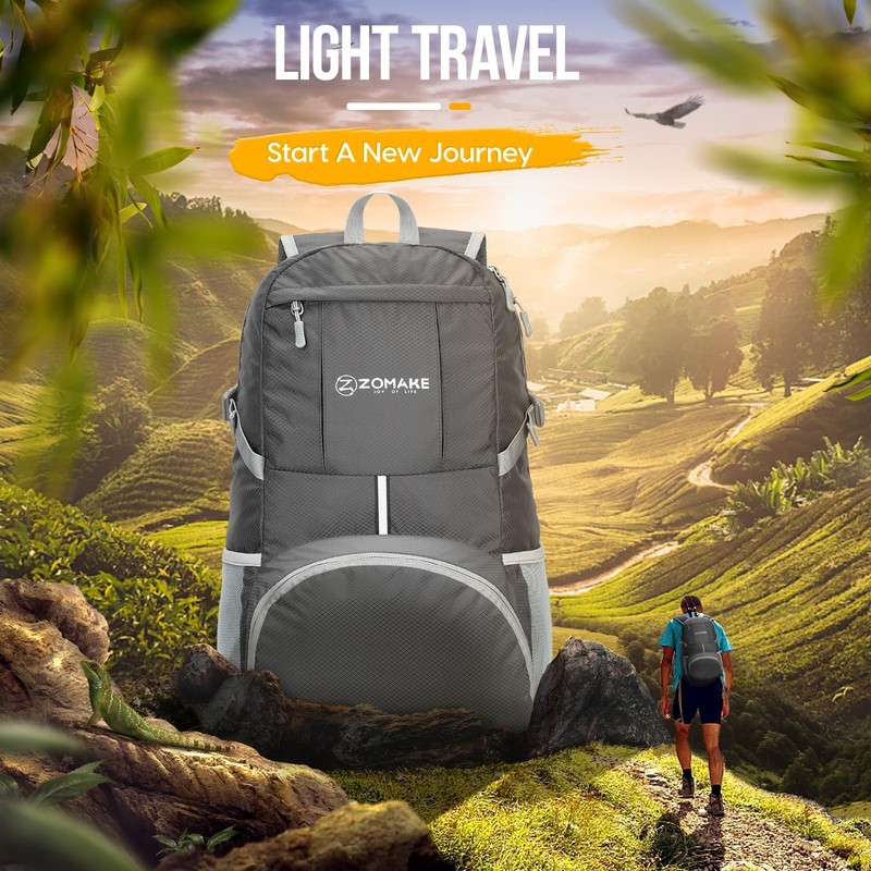 Lightweight Packable 35L Backpack, Water Resistant Collapsible Hiking Day Pack 3