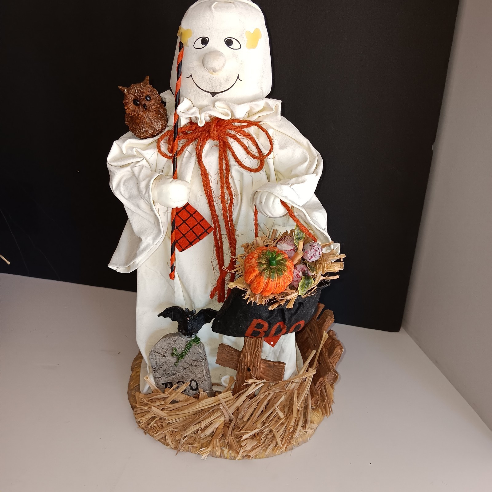 Halloween Fabric-mache Ghost, 13" Tall. High-quality, Great Workmanship And... gallery