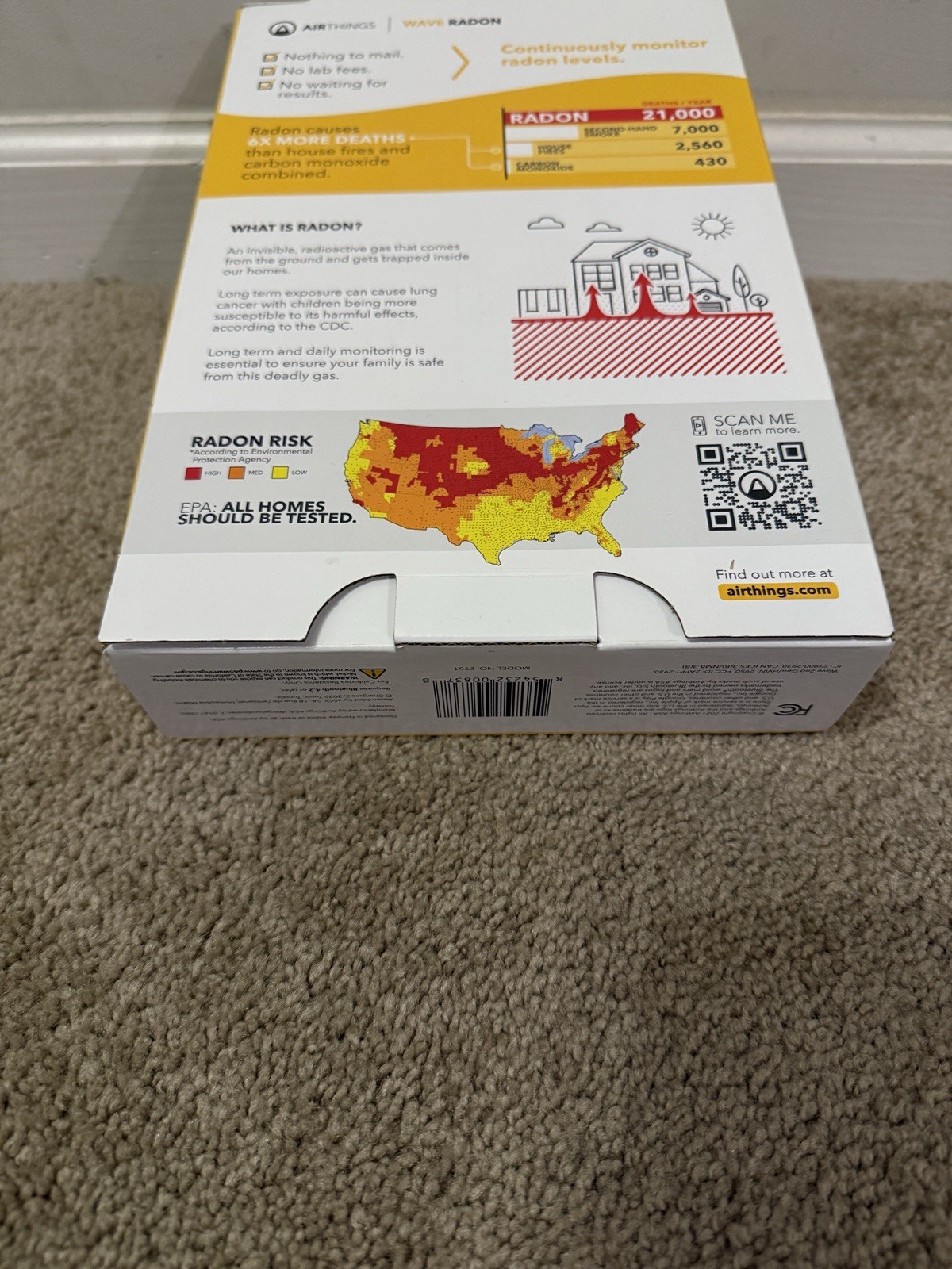 Airthings Wave Radon 2951 Radon Detector Humidity & Temperature Monitoring gallery