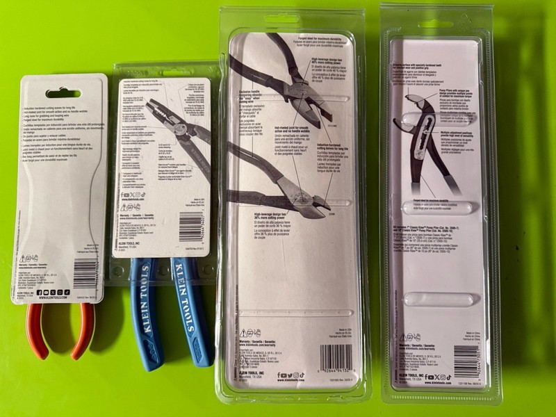 Klein Tools , 6 Assorted Pliers New In Packages. gallery