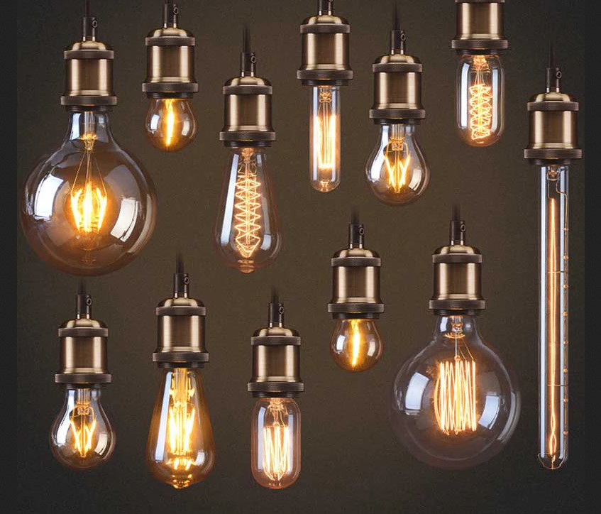 E27 B22 E14 ES BC Vintage Retro Style Industrial Filament Edison Lamp Light Bulb gallery