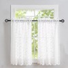 Lace Kitchen Curtains 36 inches Length 2 Panels - Retro White Kitchen Window gallery