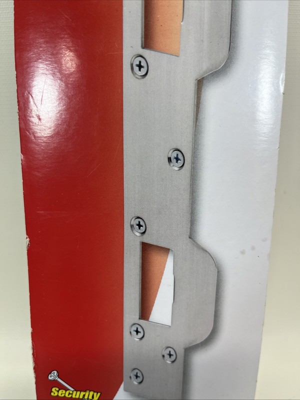 Defender Security U 10385 Satin Nickel Door Latch Strike Plate 1 5/8 x 11 inch gallery