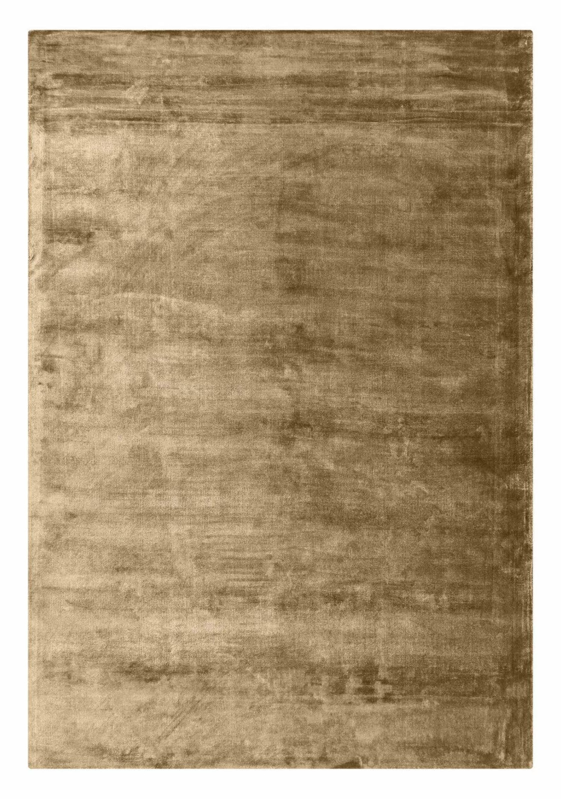 Gold Viscose Silk Rug, Solid Beige Area Rug, Handmade Soft Living Room Carpet, gallery