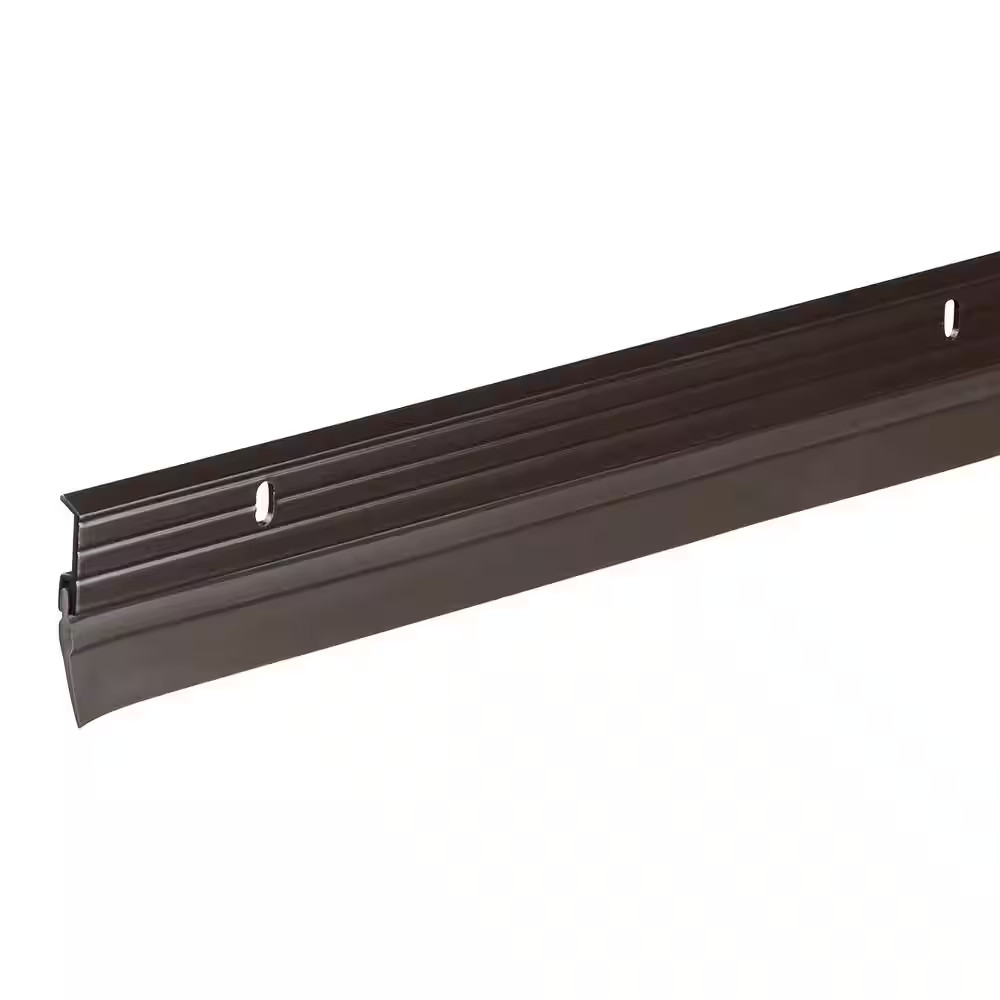Door Sweep Bottom Seal Stopper Blocker Strip Stripping Aluminum Brown 36 In gallery