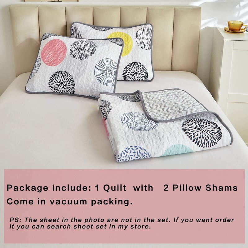 UOZZI BEDDING 3 Piece Reversible Quilt Set King Size 102x90 Soft Microfiber L... gallery