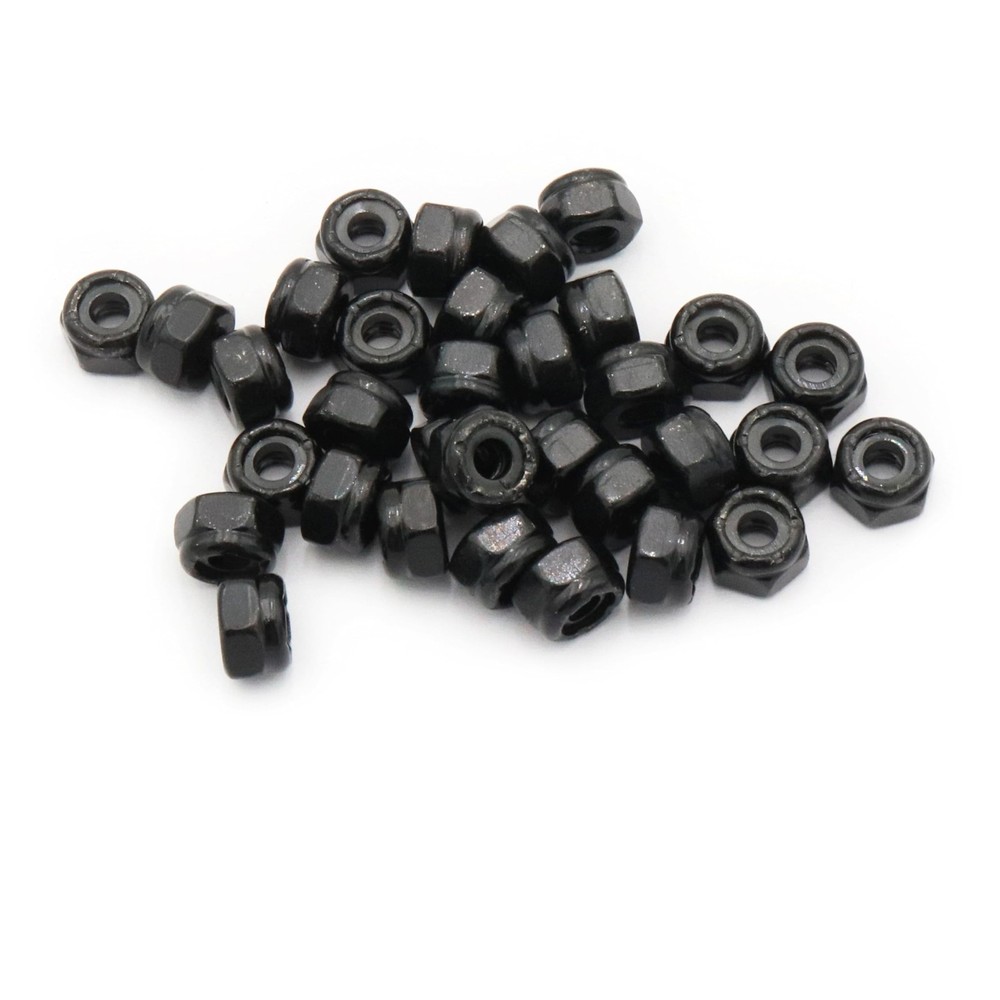 100pcs Nylon Insert Hex Lock Nuts, 10# 24 Inch Lock Nuts, 304 Stainless Steel...
