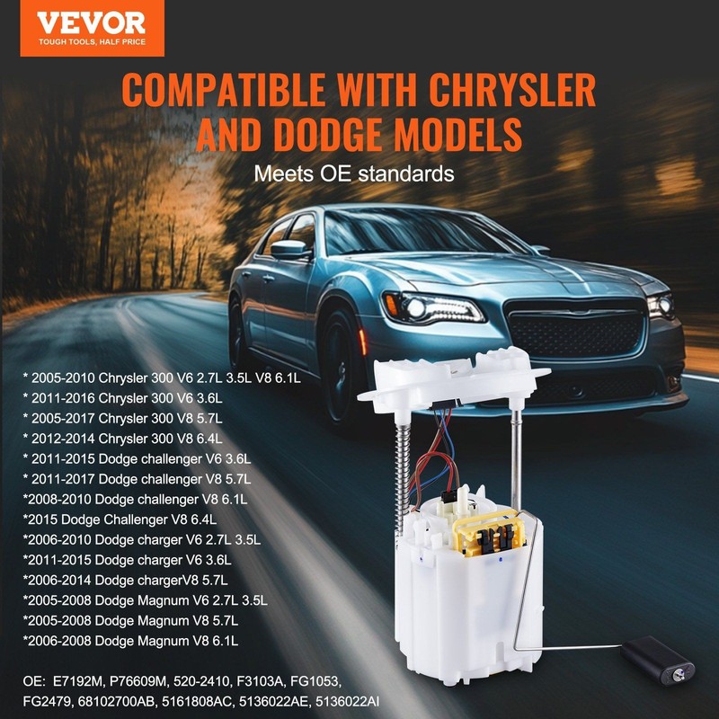OE Standard Electric Fuel Pump Module 3Bar 150L/h for Dodge Challenger gallery