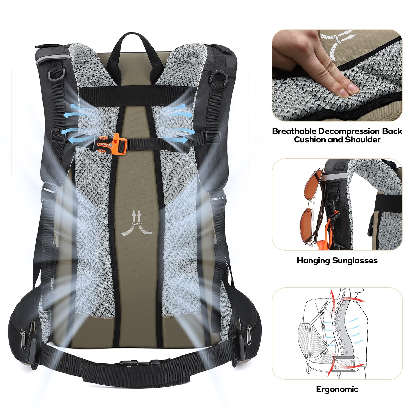 Maelstrom Hiking Backpack,Camping Backpack,40L Waterproof Hiking Daypack with... 5