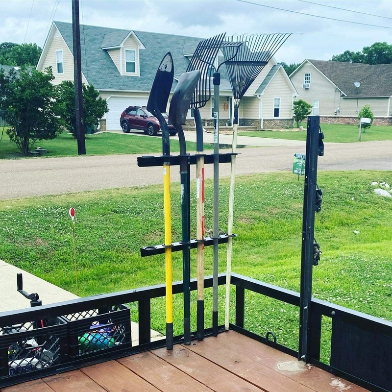 3 Place Lock Weedeater Trimmer Rack and 6 Holes Hand Tool Rack for Trailer Truck gallery