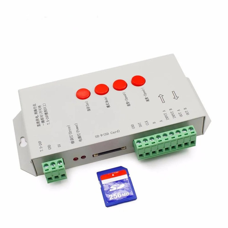 T1000S K1000C Card Pixels LED Controller For WS2801 2811 WS2812B SK6812 DC5~24V gallery