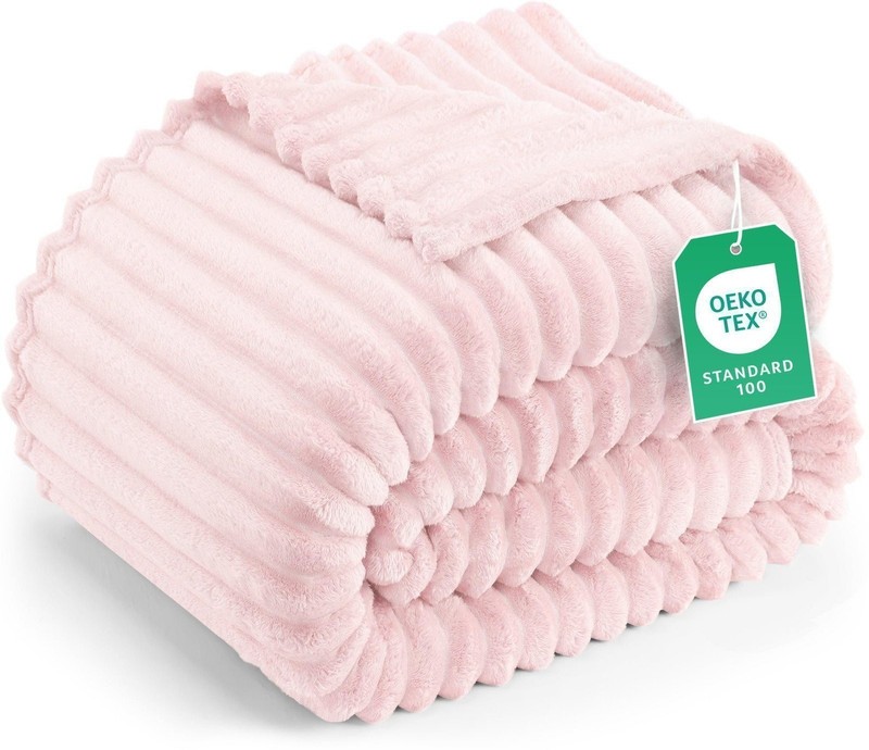 Utopia Bedding Striped Fleece Blanket – Fluffy, Warm gallery