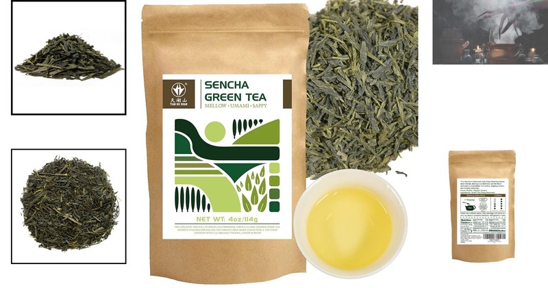 Authentic Sencha Green Tea Loose Leaves - 4 oz for a Tea Experience gallery
