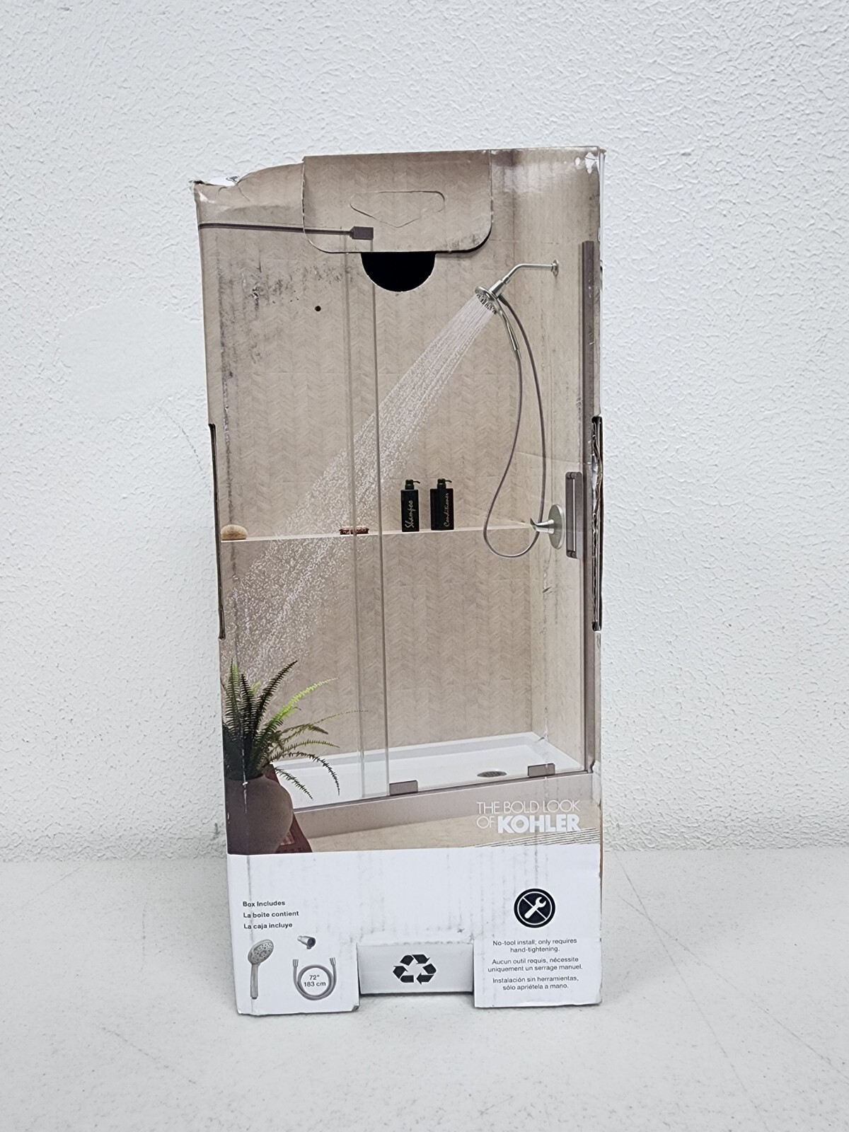 Claro 3-Spray Wall Mount Handheld Shower Head in Vibrant Brushed Nicke READ** gallery