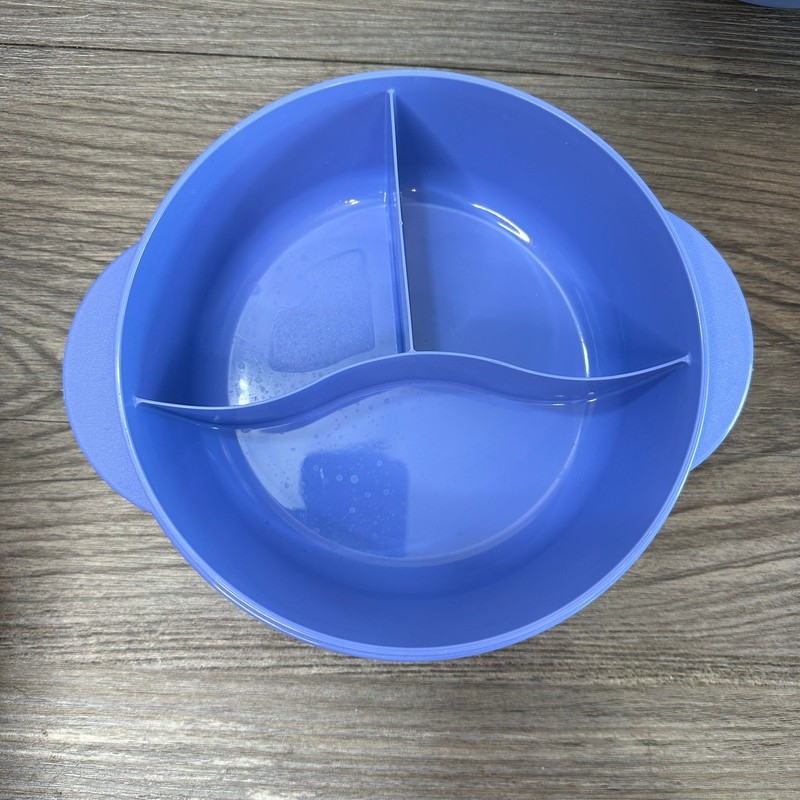 Tupperware Crystal Wave Microwave Divided Dishes Blue Green BPA-Free Easy Clean gallery
