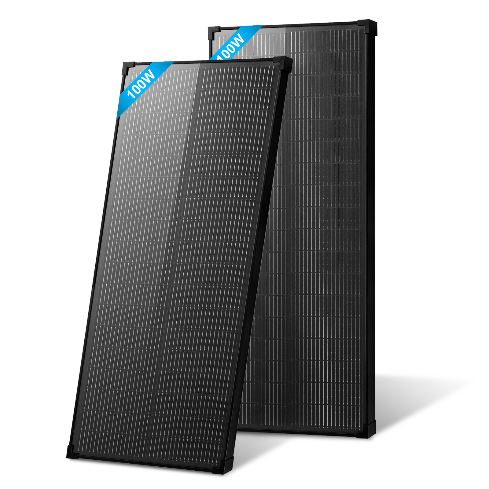 AeternaSol 200W(100W*2) Solar Panel Mono18V 18BB PV Battery Outdoor RV Off Grid gallery