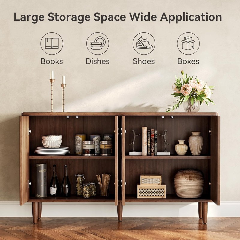 59-Inch Buffet Cabinet Sideboard with Storage, Modern Sideboard Buffet Table gallery