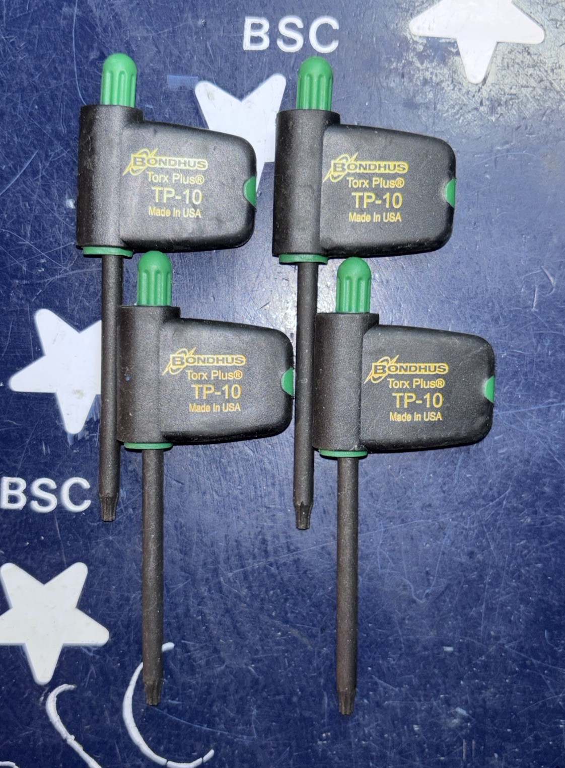 (4) Bondhus 35010 TP10 TorxStarPlus Tip Flag Handle Driver USA 4 Pieces gallery