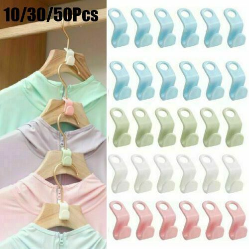 10/30/50X Clothes Hanger Connector Hooks Cascading Hanger Space Saving Organizer gallery