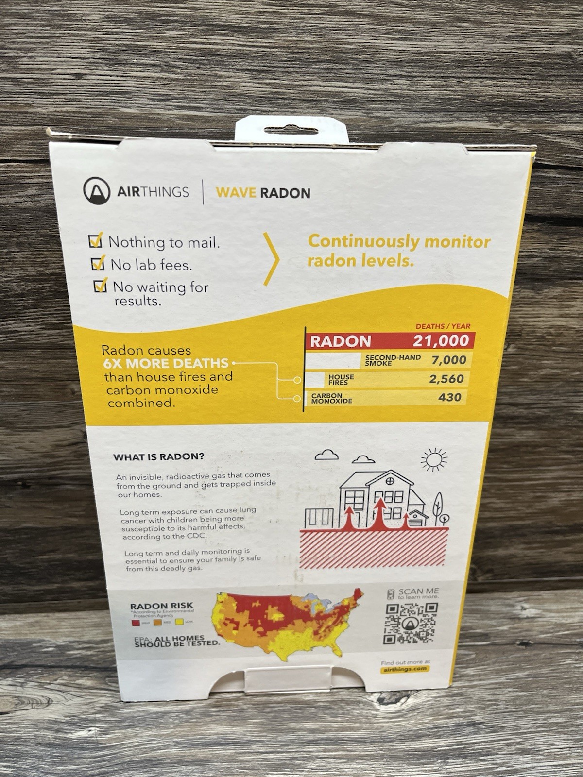 Airthings Wave Radon 2951 Radon Detector Humidity & Temperature Monitoring gallery