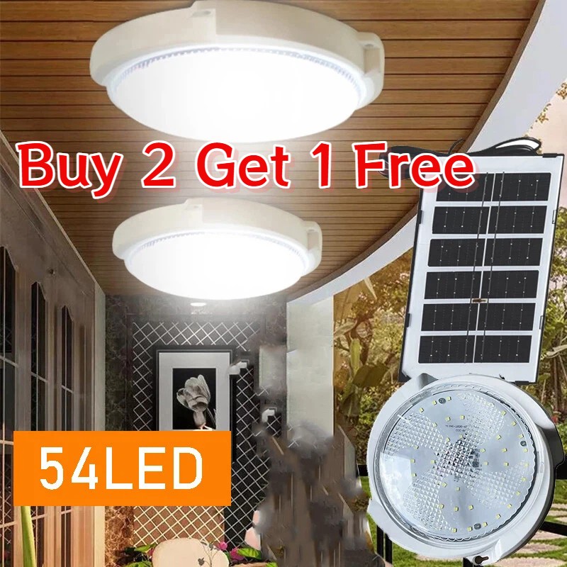 Solar Panel Powered Light Pendant Ceiling Lamp Indoor Outdoor Garden Shed Barn gallery