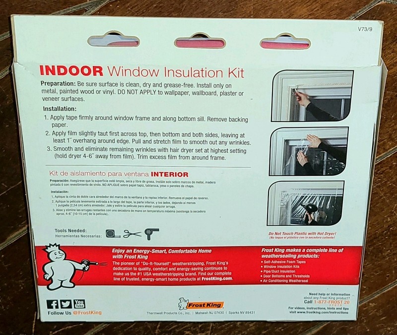 Frost King *Clear* 9 Window Insulation Shrink Kit *Indoor* 42" x 62" Item V73/9 gallery
