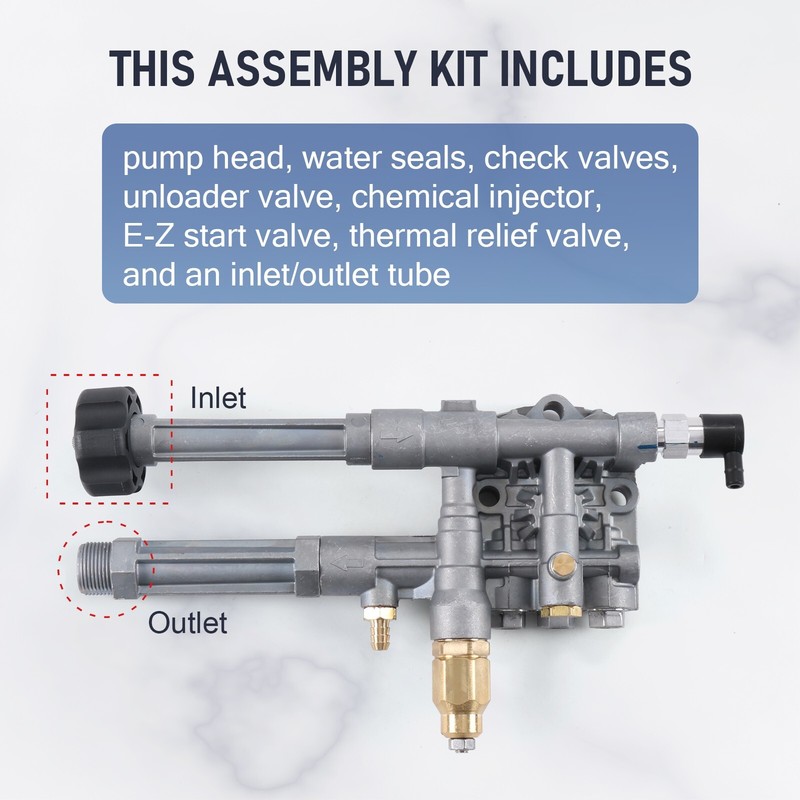 Troy Bilt Complete Pressure Washer Pump Head Fits For RMW SRMW Pumps AR42518 NEW gallery