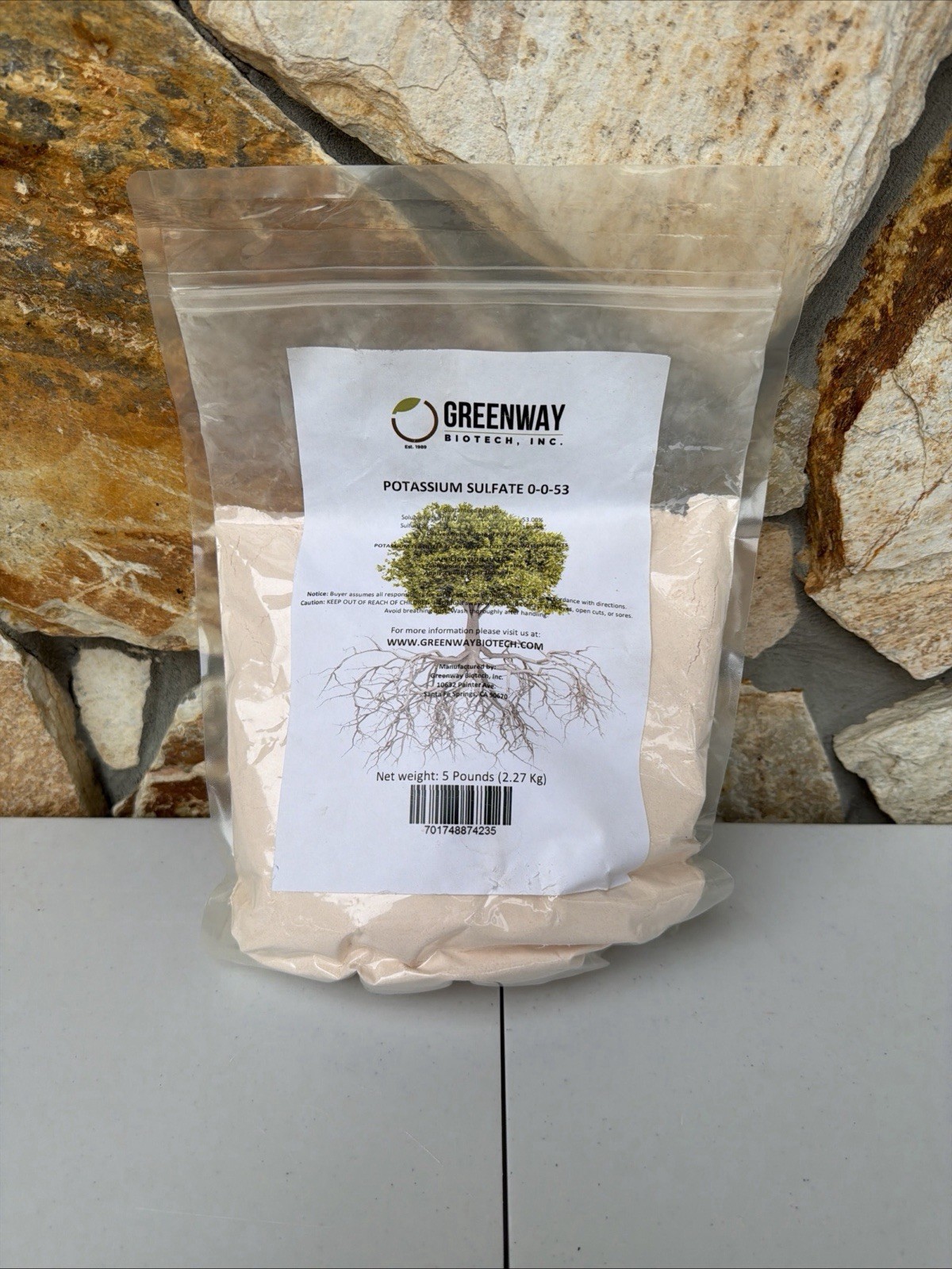 Potassium Sulfate 0-0-53 Plus 18% Sulfur 100% Water Soluble Potash 5 Pounds gallery