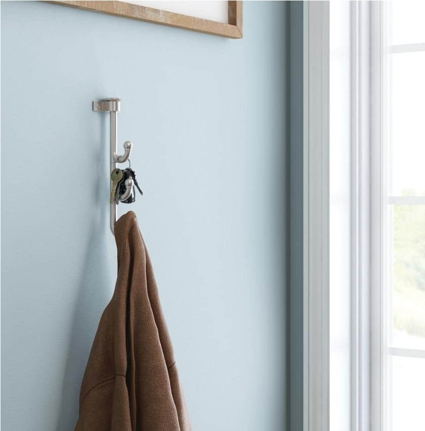 Home Decorators Collection Swivel Hook Triple Prong 10in Satin Nickel, Hook Rack gallery
