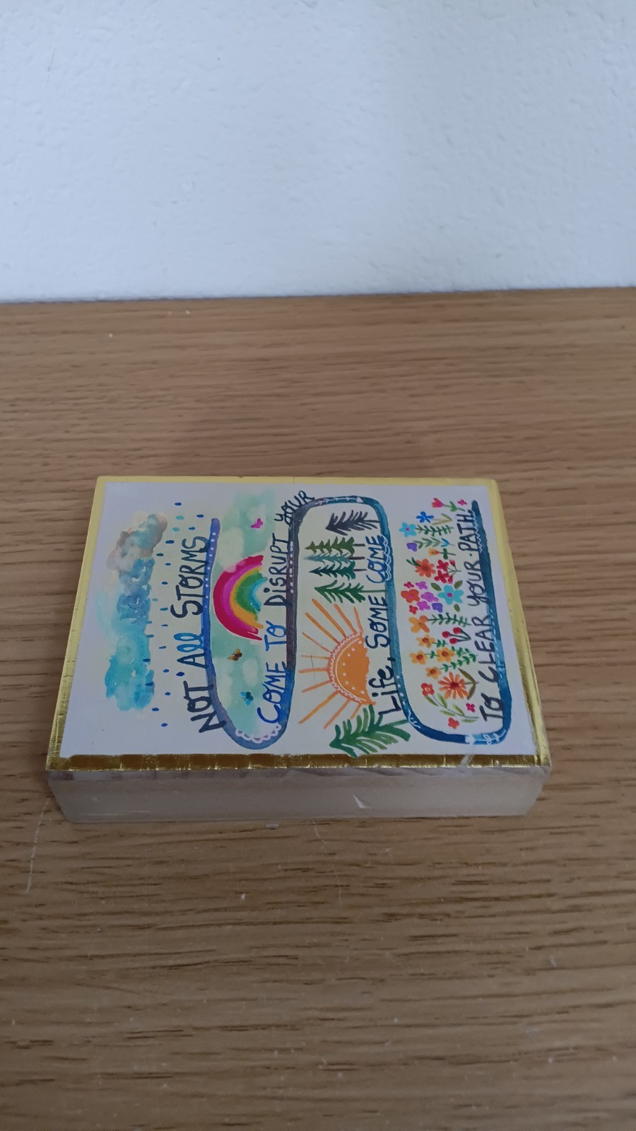 Natural Life Small Box Sign Shelf Sitter 3.5 X 3 New gallery