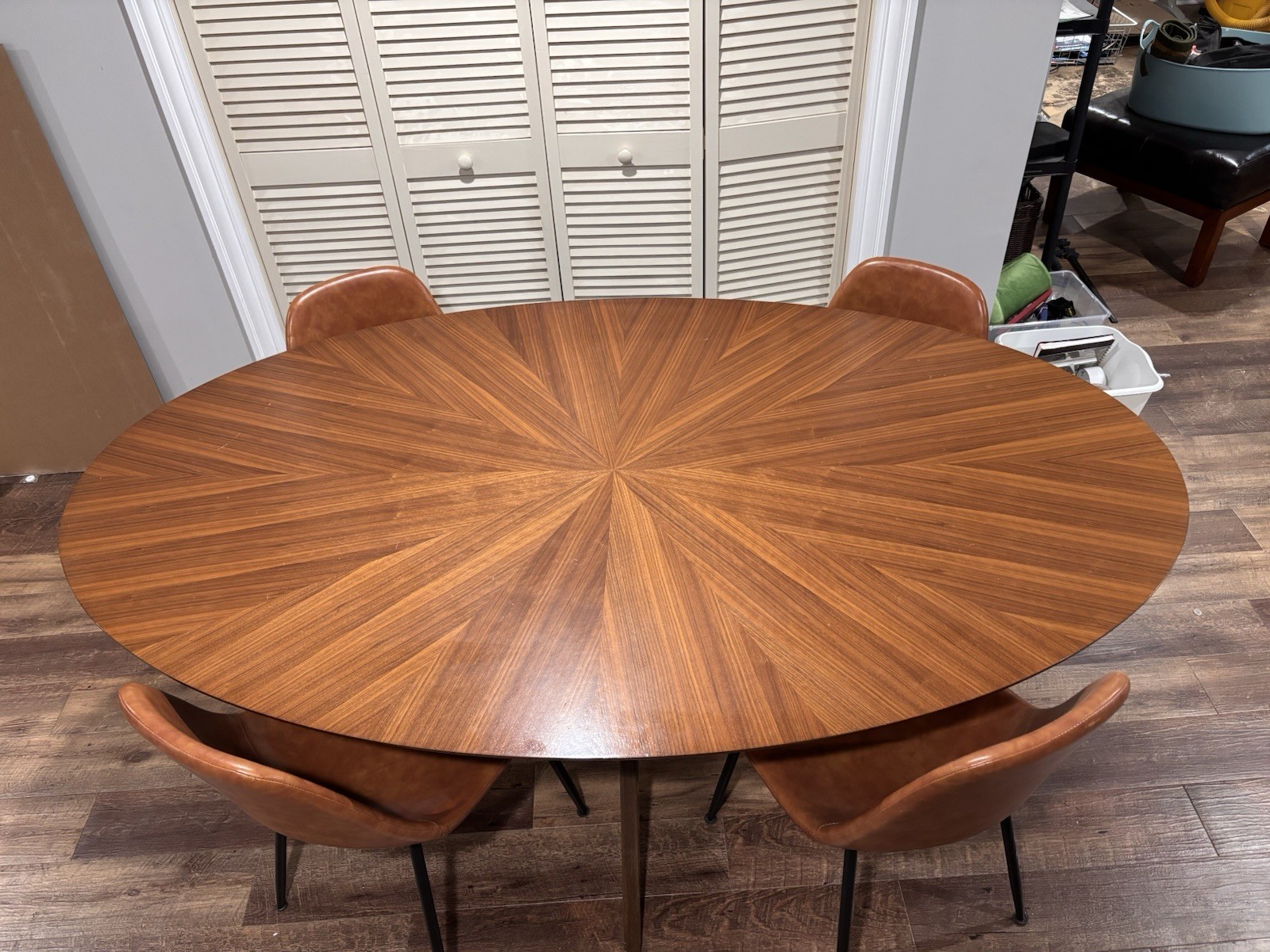 Beautiful Dining Table Set For 4 - Walnut Base (Table + 4 Chairs) gallery