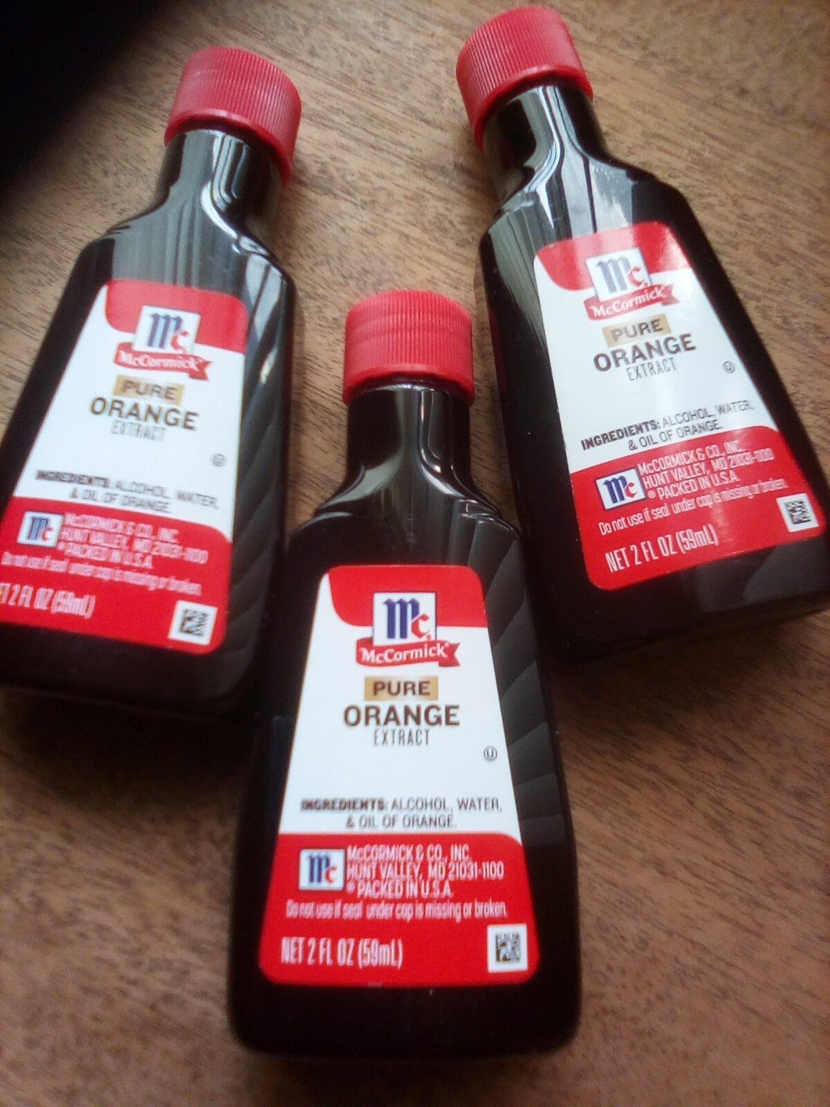 Pure Orange Extract, McCormick, 6oz TOTAL (three 2oz bottles) sealed (no box) gallery