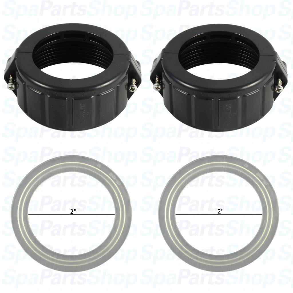 Hot Tub Basics | 2" Flow Through Heater Split Union Nuts Gaskets 400-5421 gallery