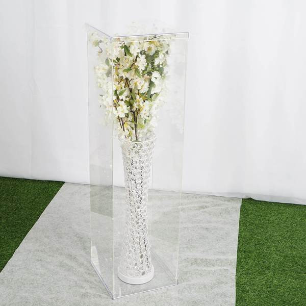 CLEAR 40" Acrylic DISPLAY BOX Centerpiece Floor Standing Wedding Decorations gallery