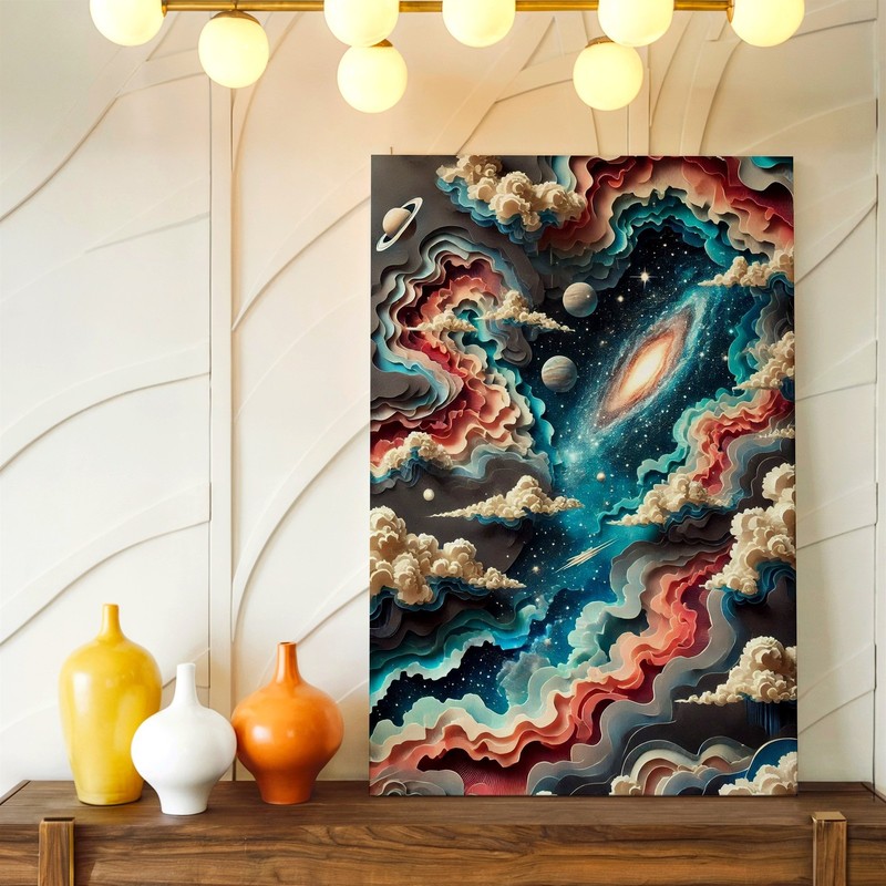 Wall Art Abstract Galaxy Space Cloudscape Celestial Nebula Canvas Print Decor gallery