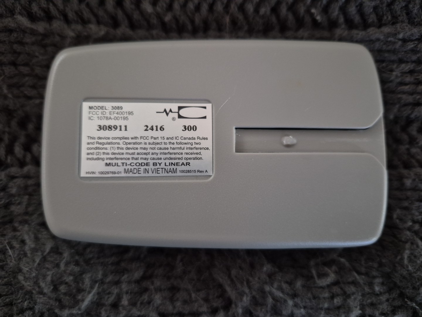 Multi-Code 3089 308911 Gate Garage Door Opener 300MHz 10 DIP Code Remote Control gallery