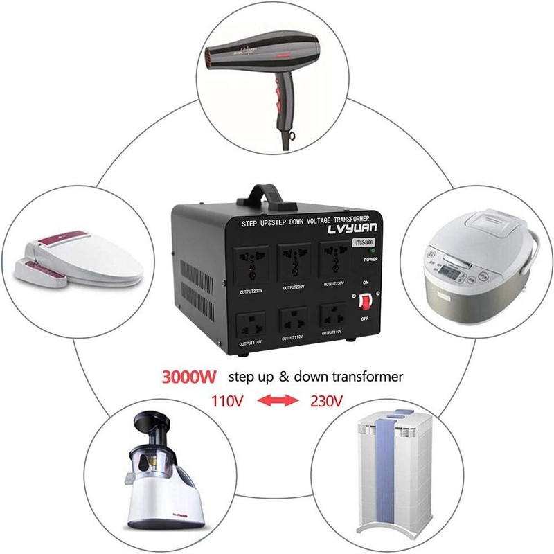 3000 Watt Voltage Converter Transformer Heavy Duty Step Up/Down AC 110V/120V/220 gallery