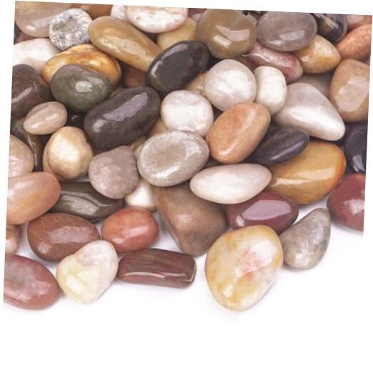 15 lbs River Rocks for Plants, 1-1/2 inch Decorative Mixed Color 15.0 Pounds gallery