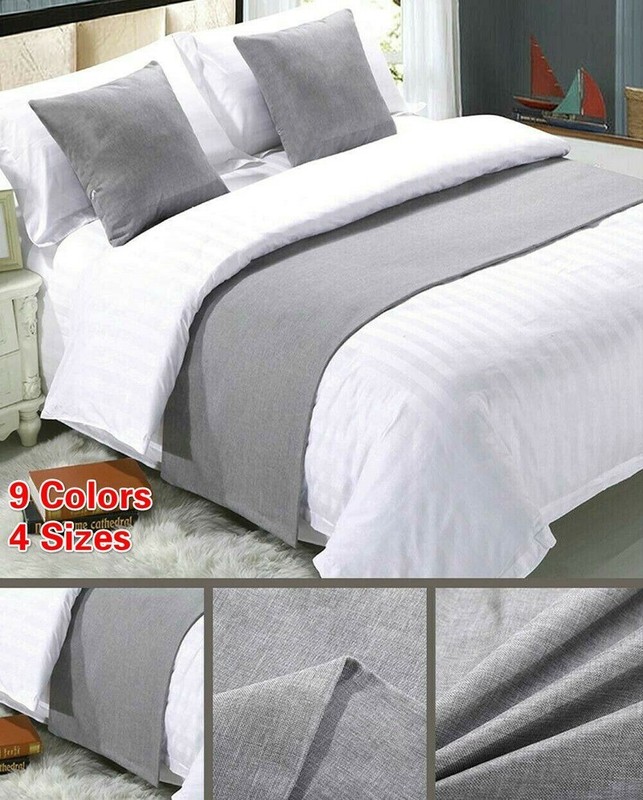 Bed Runner Cotton Blend Bed Scarf or Cushion Cover for Hotel Bedroom WeddingRoom gallery